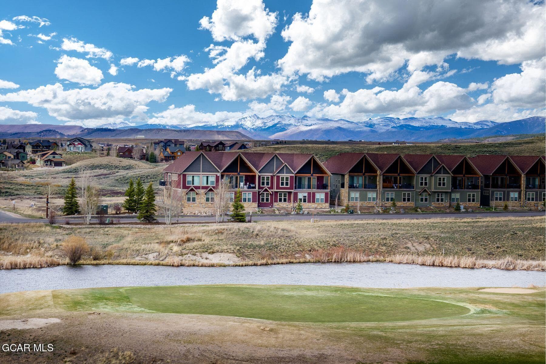 Aerial from over golf course