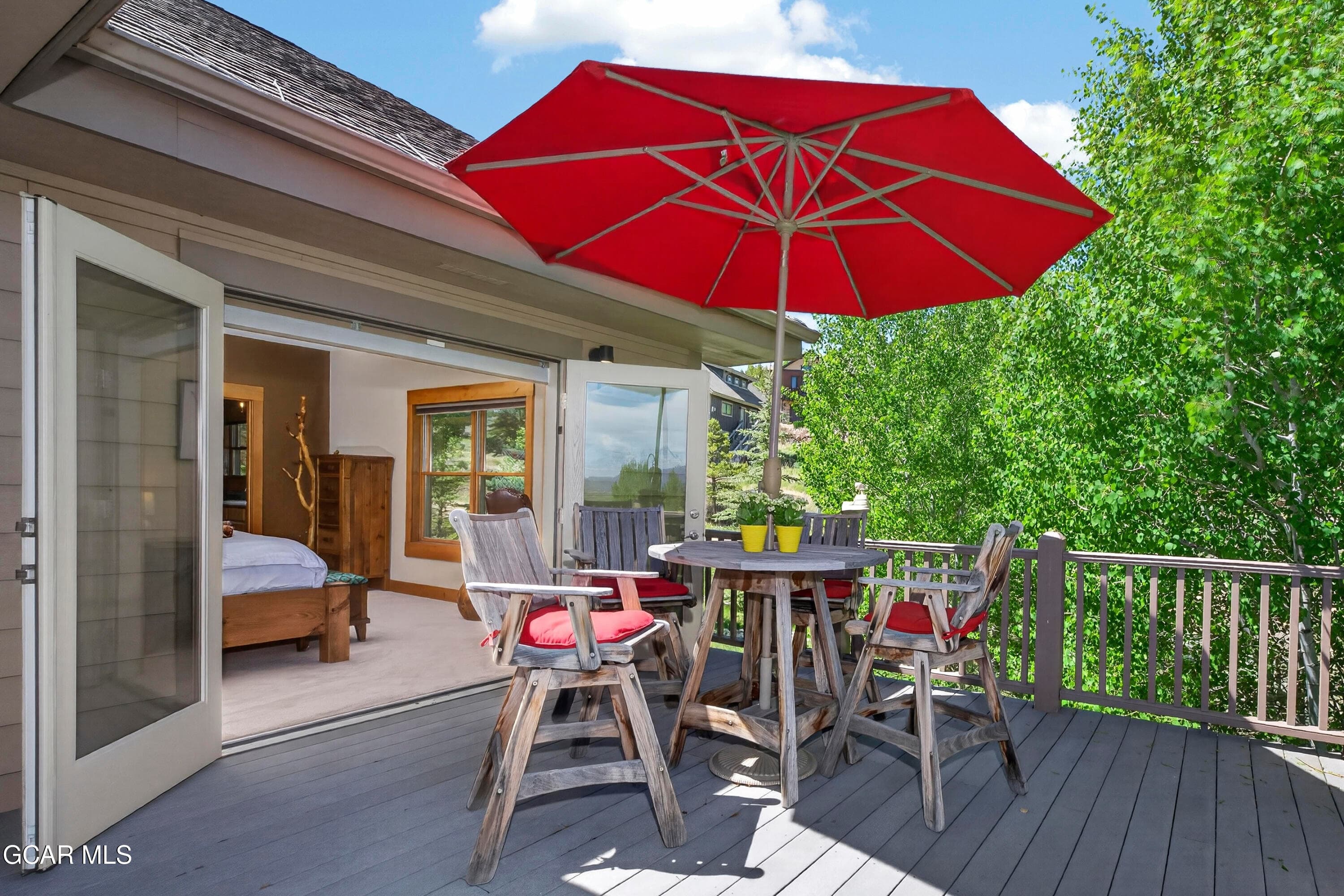 Deck Table with Umbrella