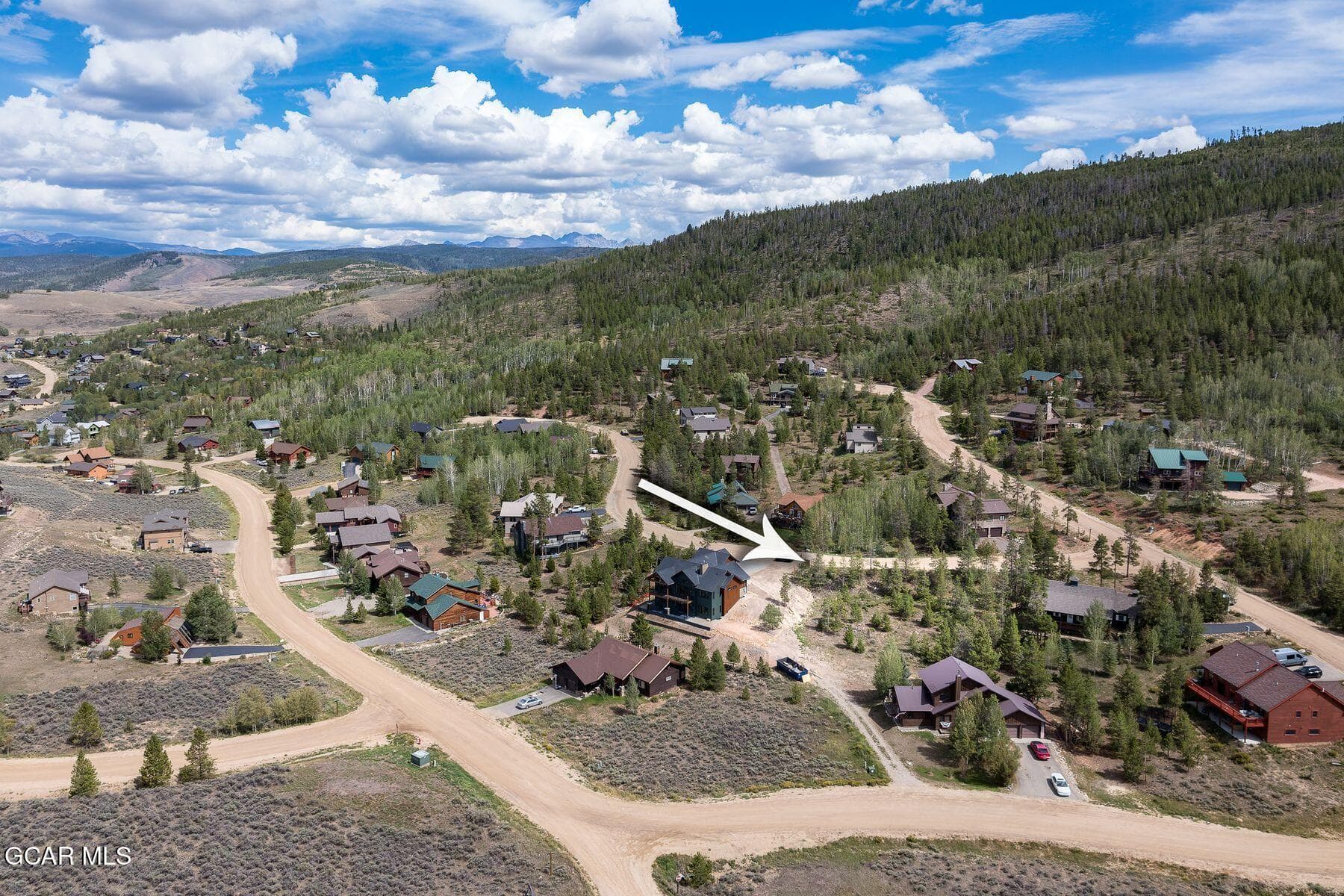 Aerial with property point
