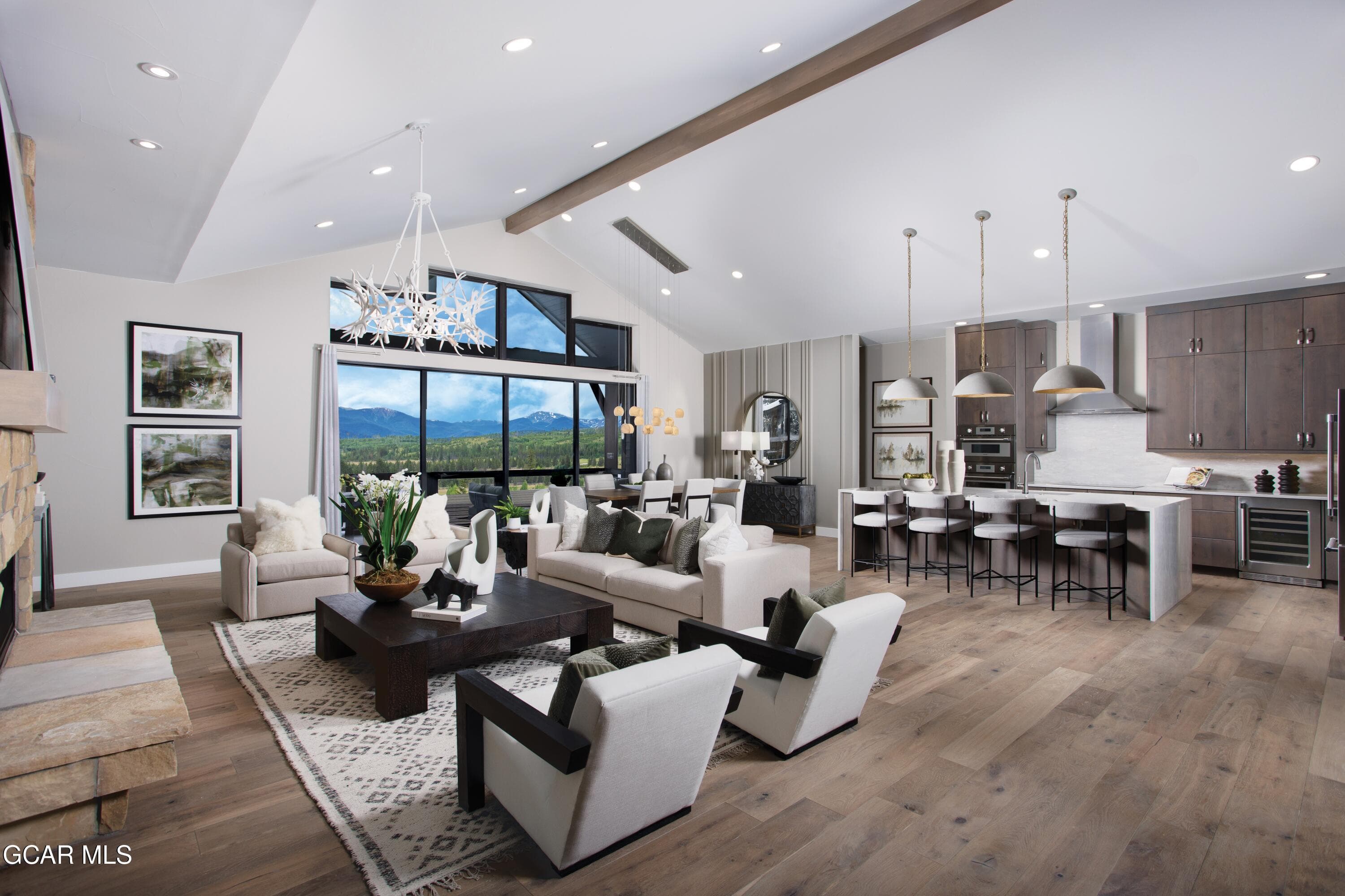 main level open floor plan
