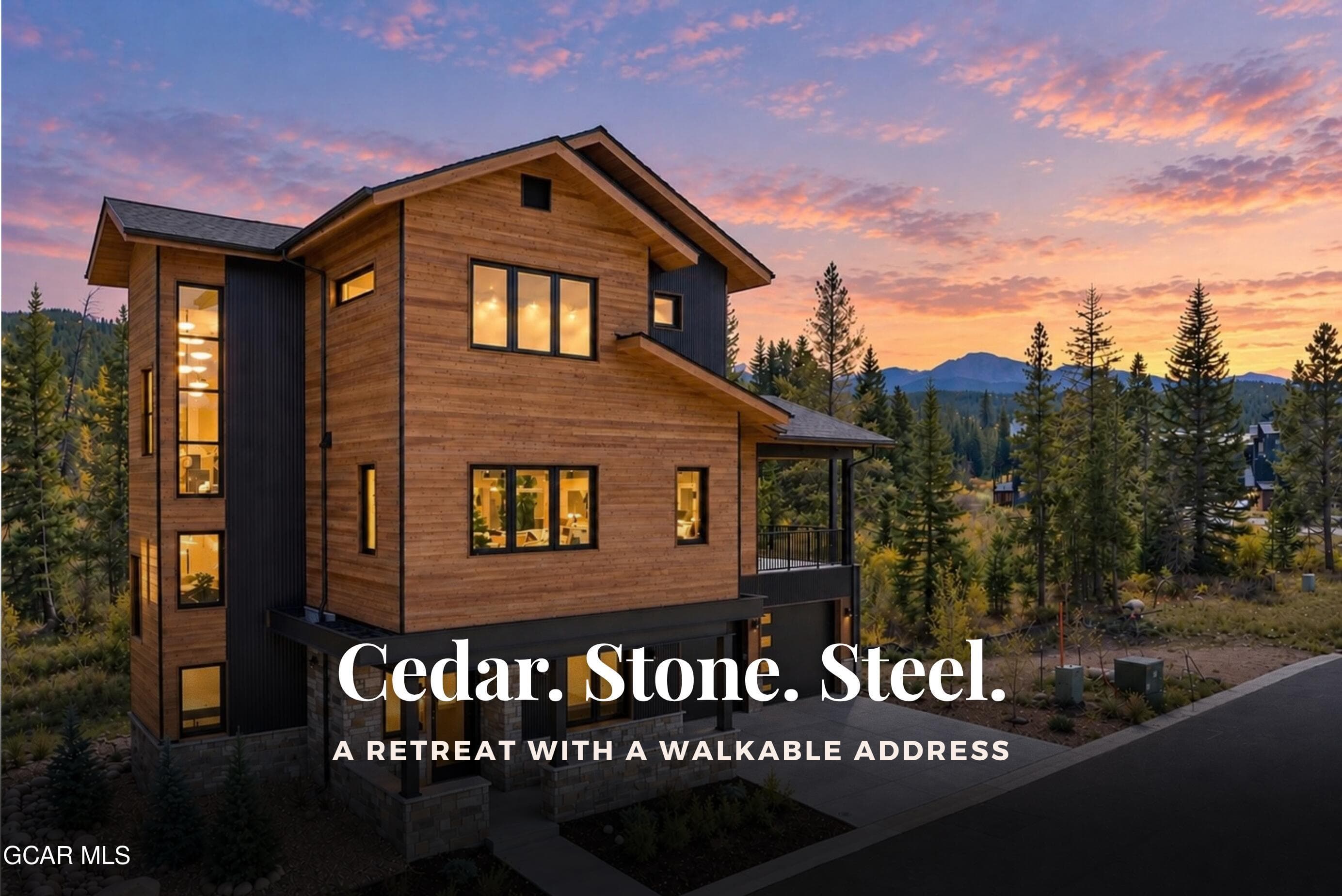 Cedar. Stone. Steel. PRIMARY