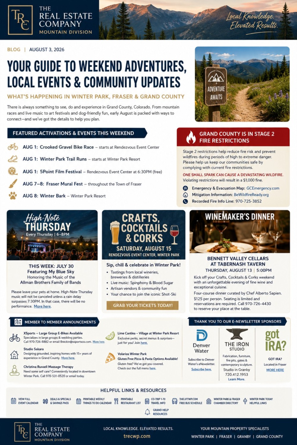 August 2026 Grand County Events
