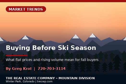 Buying Before Ski Season: What Grand County's Flat-Price, Rising-Volume Market Means for Fall Buyers