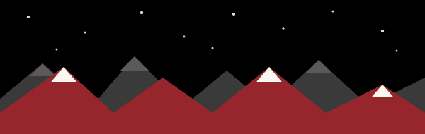 Mountain skyline illustration